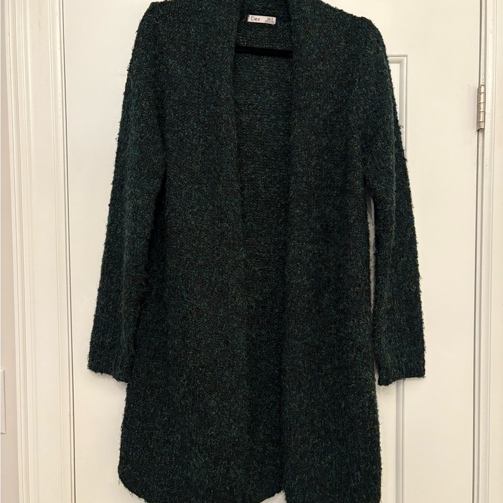 Dex Forest Green Open Front Cardigan